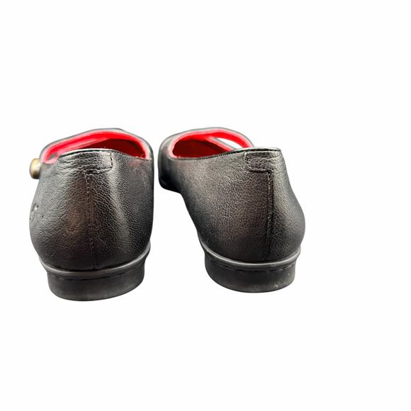 Born Leather Mary Jane Flats Black Red Lining Size 9 - Picture 4 of 13
